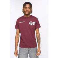 Kings Will Dream Men's Cartellio 100% Cotton Regular Fit T-Shirt with Back Graphic in Burgundy | Size: Medium