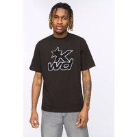 Kings Will Dream Men's Big Kay 100% Cotton Heavyweight Loose Fit Graphic T-Shirt in Black | Size: Large