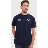 Coto7 Men's France World Cup Football Kit Style T-Shirt in Navy | Size: Small