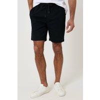 Threadbare Men's Shorter Length Stretch Chino Shorts in Black | Size: 2XL