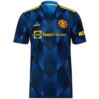 Manchester United FC Men's Mens Man Utd 2021 2022 Third Shirt in Blue | Size: Medium