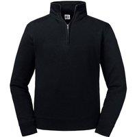 Russell Men's Authentic Quarter Zip Sweatshirt in Black | Size: XL