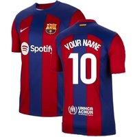 FC Barcelona Men's Mens 2023 2024 Home Shirt Your Name in Red | Size: 2XL