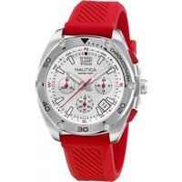 Nautica Men's NAPTCF205 Tin Can Bay 44mm Quartz Watch in Red