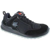 U-Power Men's Robert S1P Lace-Up Suede Safety Trainers in Black | Size: 7