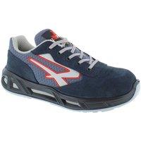 U-Power Men's Active Carpet S1P ESD Lace-Up Suede Safety Trainers in Dark Blue | Size: 7
