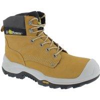 U-Power Men's Clyde S3S Lace-Up Nubuck Safety Boots in Beige | Size: 5