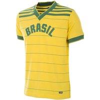 Brazil Men's Mens Retro 1984 Football Shirt in Yellow | Size: Medium
