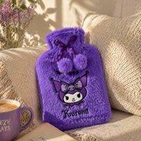 Hello Kitty Kuromi Fur Hot Water Bottle 1L in Purple | Size: Medium