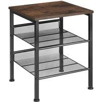 tectake Bedside Table Lincoln in Dark Brown
