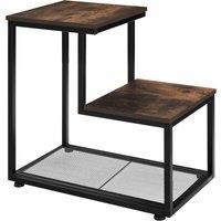 tectake Bedside Table Halifax in Dark Brown