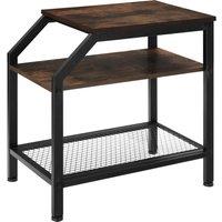 tectake Bedside Table Plymouth in Dark Brown