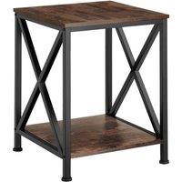 tectake Bedside Table Carlton in Dark Brown