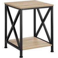 tectake Bedside Table Carlton in Light Oak