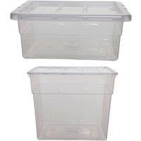 Whitefurze Spacemaster Mini & Jumbo Storage Boxes with Lid - Clear