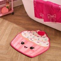 OHS Character Novelty Bath Mat Soft Velvet Quick Dry Non-Slip Shower Rug in Pink