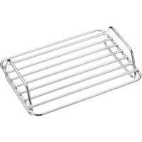MasterClass Stainless Steel Roasting Rack, 23x16.5x6.5cm, Sleeved in Silver | Size: 23x16.5x6.5 cm