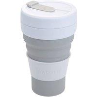 VFM e-Store Collapsible Travel Cup, Spill Proof Pop Up Grande (Grey) in Grey