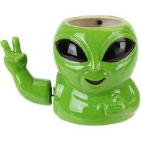 VFM e-Store Shaking Alien Wobble Mug Funny Hot Drink Cup Green 12cm x 15cm | Size: 12 cm x 15 cm