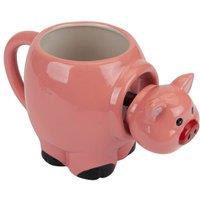 VFM e-Store Shaking Pig Wobble Mug Funny Hot Drink Cup Pink 11cm x 10cm | Size: 11 cm x 10 cm