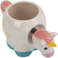 VFM e-Store Shaking Unicorn Wobble Mug Funny Hot Drink Cup White 11cm x 10cm | Size: 11 cm x 10 cm