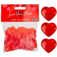 VFM e-Store Valentines 50 Heart Scatters Decoration 2 cm x pack of 50 Red X 1