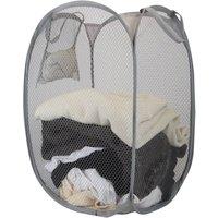 VFM e-Store Laundry Basket for Home 58cm x 32cm Grey X 1 | Size: 58 cm x 32 cm