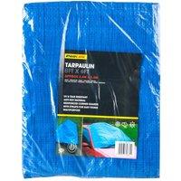 VFM e-Store 8ft x 6ft Tarpaulin Blue Multipurpose Cover With 10 Eyelets ProLine