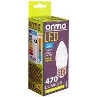 VFM e-Store Cool White Candle 5W Screw Base Large LED Frosted E27 Light Bulb