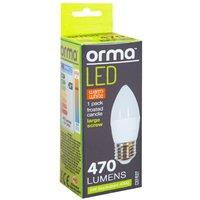 VFM e-Store Warm White Candle 5W Screw Base Large LED Frosted E27 Light Bulb