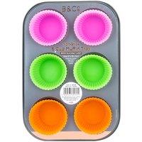VFM e-Store Muffin Tray & Case Set Non Stick 6 Cup B&Co