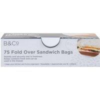 VFM e-Store Food Bags Fold Over Storage . Reusable Lunch Pouch 75 Pack Clear