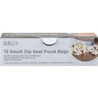 VFM e-Store Food Bags Zip Seal Medium 15 Pack Clear