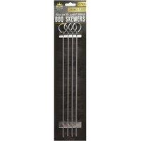 VFM e-Store BBQ Skewers Chrome Plated Barbeque, Utensils, Accessories Pack of in Silver
