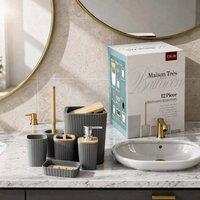 GAVENO CAVAILIA Isla 12 Pieces Bathroom Accessories Set in Charcoal
