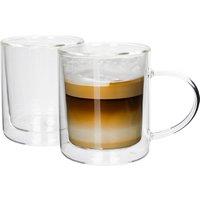 Rink Drink Double-Walled Glass Mugs Set - 360ml - Pack of 2 in Clear