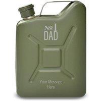 Uniqueful Personalised Engraved Green Jerry Can Hip Flask No.1 Dad Design | Size: 100ml