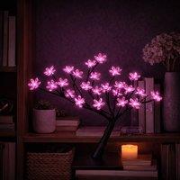 simpa Cherry Blossom Bonsai Style Tree 32LED Battery Operated Lamp in Pink