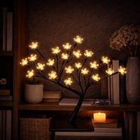 simpa Cherry Blossom Bonsai Style Tree 32LED Battery Operated Lamp in Warm White