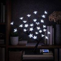 simpa Cherry Blossom Bonsai Style Tree 32LED Battery Operated Lamp in White