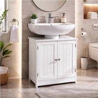 SAXONY Under sink storage bathroom cabinets free standing in White