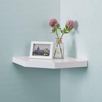 SPOT ON DEALZ Corner Floating Shelves White Wall Shelf Wooden Small Corner Shelf