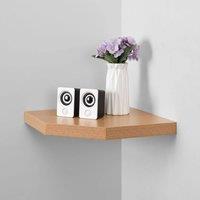 SPOT ON DEALZ Corner Floating Shelves Oak Wall Shelf Wooden in Light Oak