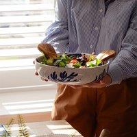 Selbrae House Coral Large Ceramic Salad Bowl in White