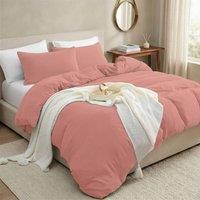 Pamposh Pre Washed Microfibre Duvet Cover Sets in Mauve | Size: King