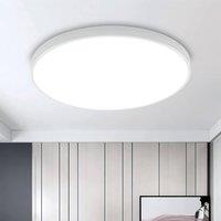 Goeco LED Ceiling Light 24 W Flat Round Ceiling Light 6500 K for Bathroom in White