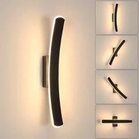 Goeco LED Wall Lamp 13w, 3000k, Black, Rotating Design in Black