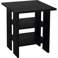 Nordara Black 3 Tier Wooden Side End Table Nightstand Furniture