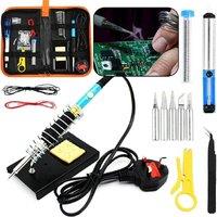 Nordara 60W Adjustable Temp Soldering Iron Kit Electronics Welding Tools in Black