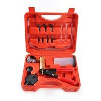 Nordara Handheld Vacuum Pressure Pump Tester Kit Brake Fluid Bleeder Car Tools in Red